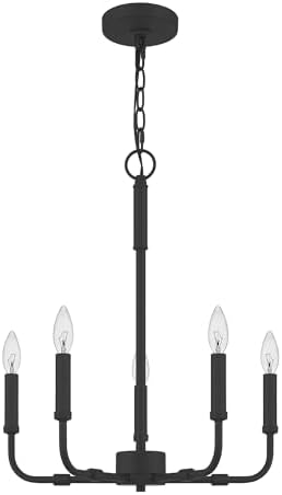 Quoizel Abner 5-Light Matte Black Chandelier