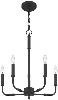 Quoizel Abner 5-Light Matte Black Chandelier