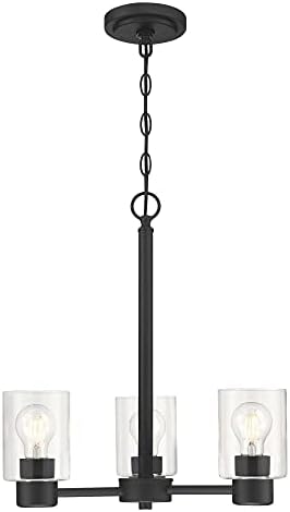 Westinghouse Sylvestre Three Light Indoor Chandelier Matte Black