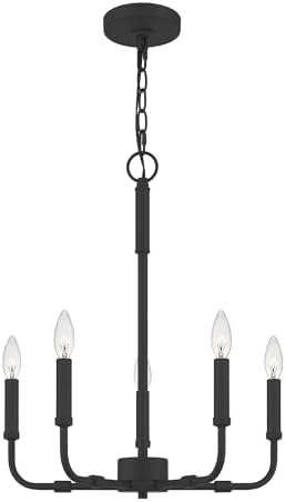 Quoizel Abner 5-Light Matte Black Chandelier