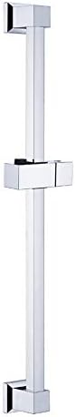 FJYDM Square Adjustable Lifting Shower Slide Bar with Chrome Finish and Silicone Nozzles