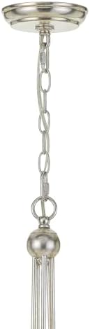 Metro 5 Light Crystal Beads Antique Silver Chandelier 1
