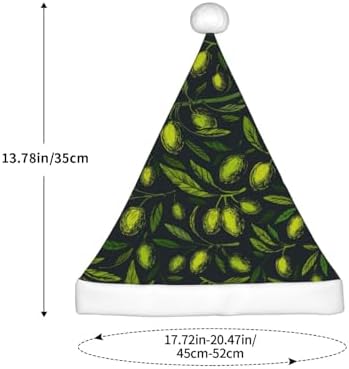 Salelf Green Branch Olive Santa Hat for Kids