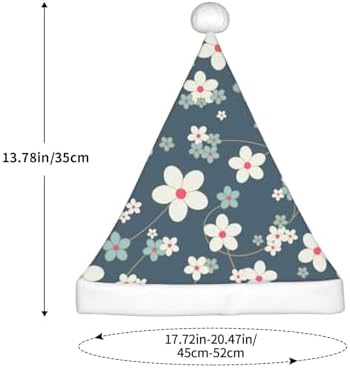 Blue Flower Santa Hat for Kids Christmas Party Headwear
