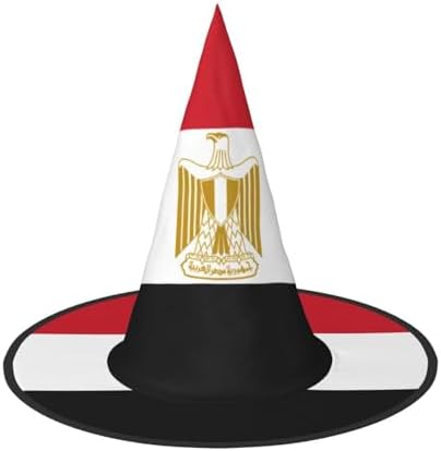 Egyptian Flag Print Witch Hat for Halloween and Parties