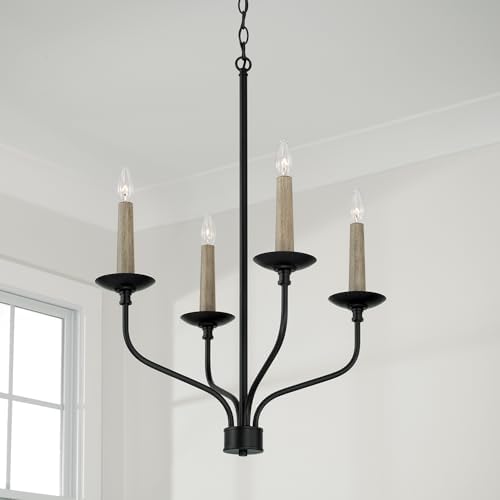 Capital Lighting 451541MB Wilder Chandelier 4 Light Matte Black