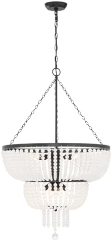 Crystorama Rylee 8 Light Matte Black Chandelier 1