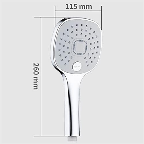 High Pressure Chrome Showerhead with Hose Bracket and Water-Saving Features