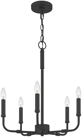 Quoizel Abner 5-Light Matte Black Chandelier