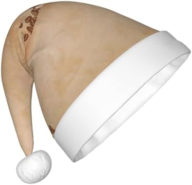 Engraved Coffee Kraft Paper Santa Hat for Kids