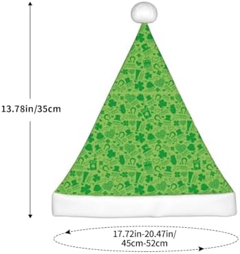 St Patricks Day Santa Hat for Kids Baby Christmas Holiday Plush Hat