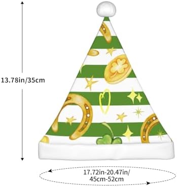 St Patrick Day Santa Hat for Kids Baby Christmas Plush Headwear