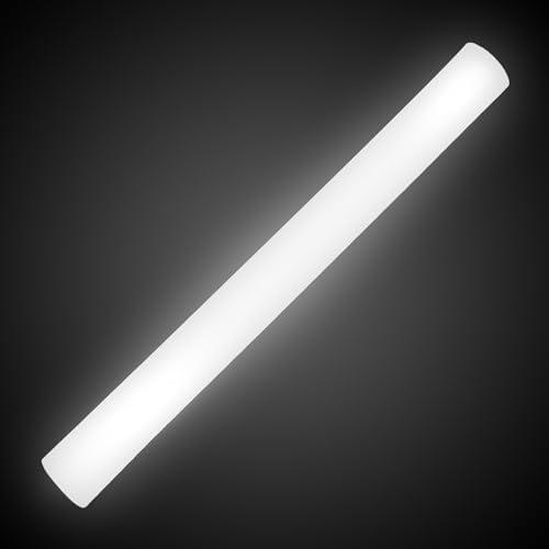 Fun Central 6 Pack White LED Foam Sticks for Parties