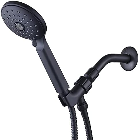 Uwerfm High Pressure Handheld Shower Head ABS Black 3 Modes