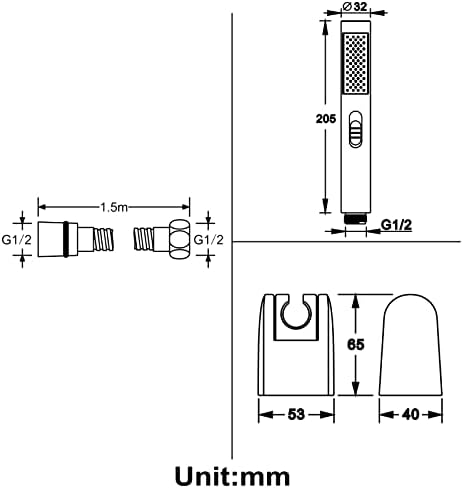 LMJYU Handheld Shower Head 2 in 1 High Pressure