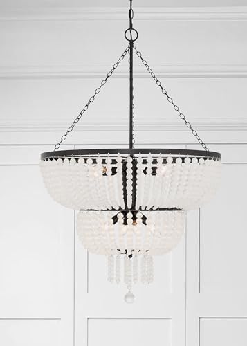 Crystorama Rylee 8 Light Matte Black Chandelier 1