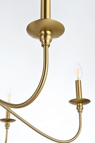 Elegant Lighting Rohan 6 Light Matte Black Chandelier