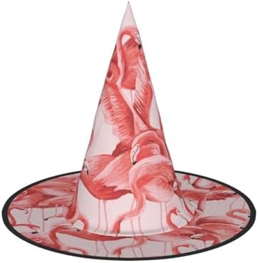Flamingo Print Halloween Witch Hat for Parties and Costumes