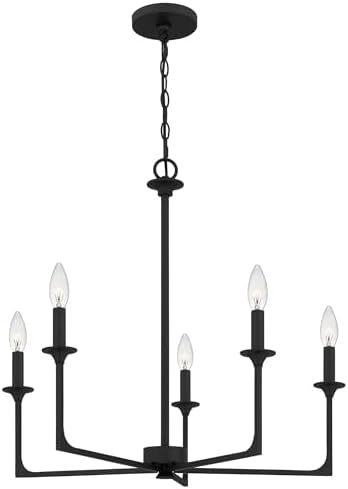 Quoizel Prescott 5 Light Chandelier Matte Black