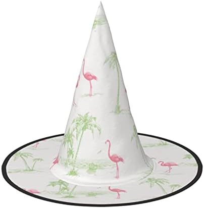 Red Flamingos Print Witch Party Hat for Halloween and Carnival