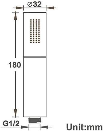 UWEREBFM High Pressure Handheld Shower Head with 2 Spray Settings