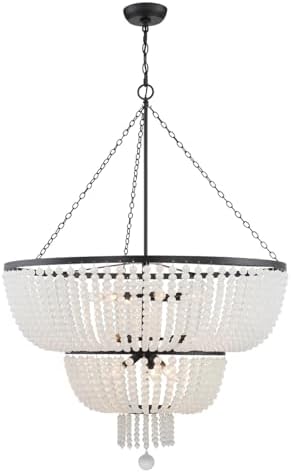 Crystorama Rylee 12 Light Matte Black Chandelier 1
