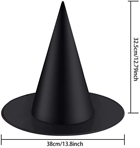 Aneco Halloween Witch Hats 12 Pcs Black One Size