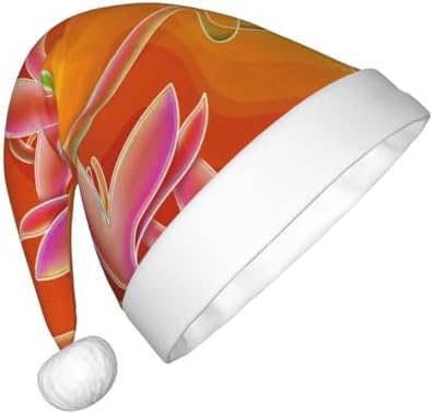 Orange Flower Psychedelic Santa Hat for Kids