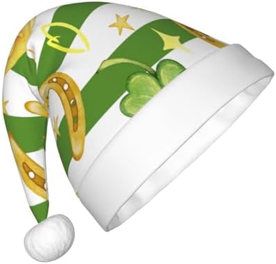 St Patrick Day Santa Hat for Kids Baby Christmas Plush Headwear