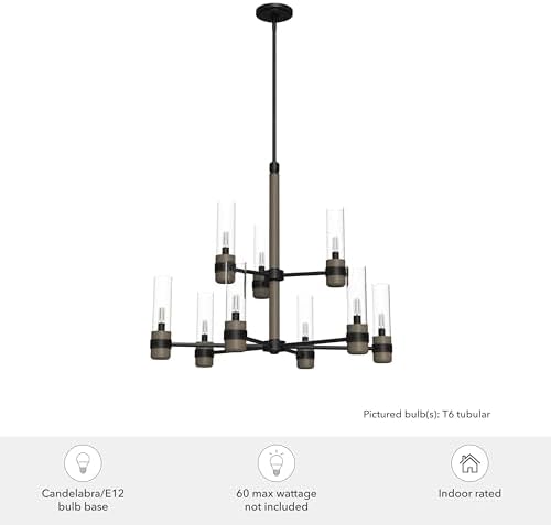 Hunter River Mill 9-light Rustic Iron Chandelier