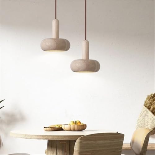 Modern Nordic Style Natural Stone Pendant Light with E26 E27 Base