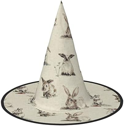 Festive Rabbit Themed Foldable Witch Hat For Parties And Holidays