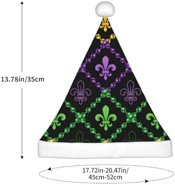 Salelf Mardi Gras Geometric Santa Hat for Kids