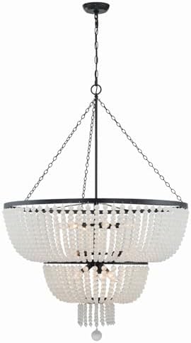 Crystorama Rylee 12 Light Matte Black Chandelier 1