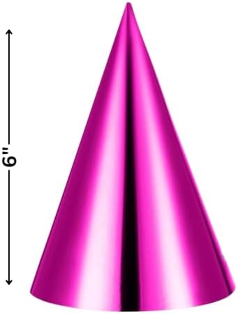Fun Express Metallic Cone Party Hats 12 Pieces