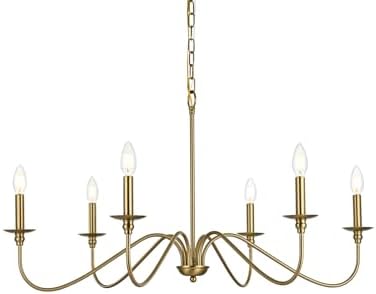 Elegant Lighting Rohan 6 Light Matte Black Chandelier