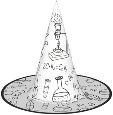 Chemistry Print Witch Hat for Halloween Parties