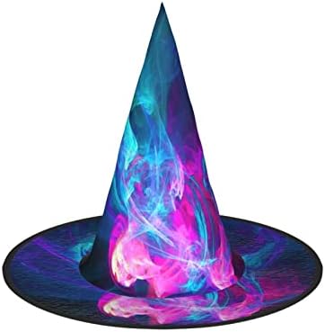 Blue And Red Fire Print Witch Party Hat