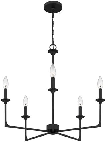 Quoizel Prescott 5 Light Chandelier Matte Black