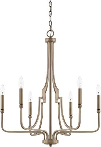 Capital Lighting Dawson Tapered Candle Foyer Chandelier 6-Light