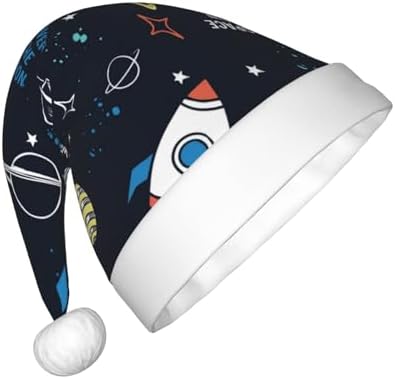 Space Santa Hat for Kids Baby Christmas Hat Plush Holiday Headwear