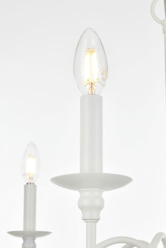 Elegant Lighting Rohan 6 Light Matte Black Chandelier