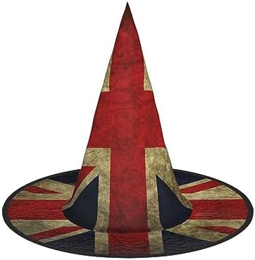 British Flag Print Witch Hat for Halloween and Carnival Parties