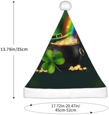 St Patrick Day Santa Hat for Kids Baby Plush Christmas Party Headwear