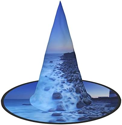 Seaside Lighthouse Print Witch Costume Party Hat