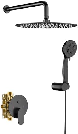 RAGGZZ Modern Shower Set with 5 Settings Handheld and 10 Rain Shower Head