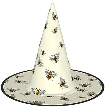 Bee Print Witch Hat for Halloween Parties and Cosplay
