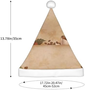 Engraved Coffee Kraft Paper Santa Hat for Kids