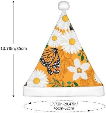White Floral and Butterfly Santa Hat for Kids