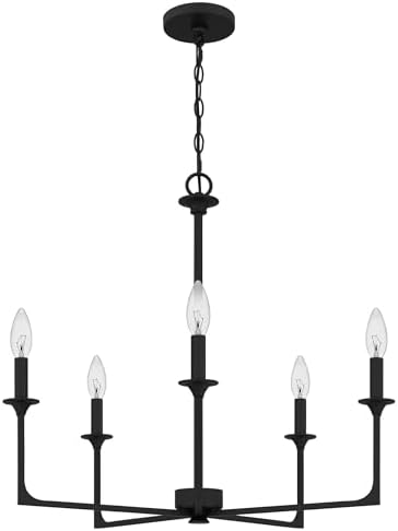 Quoizel Prescott 5 Light Chandelier Matte Black